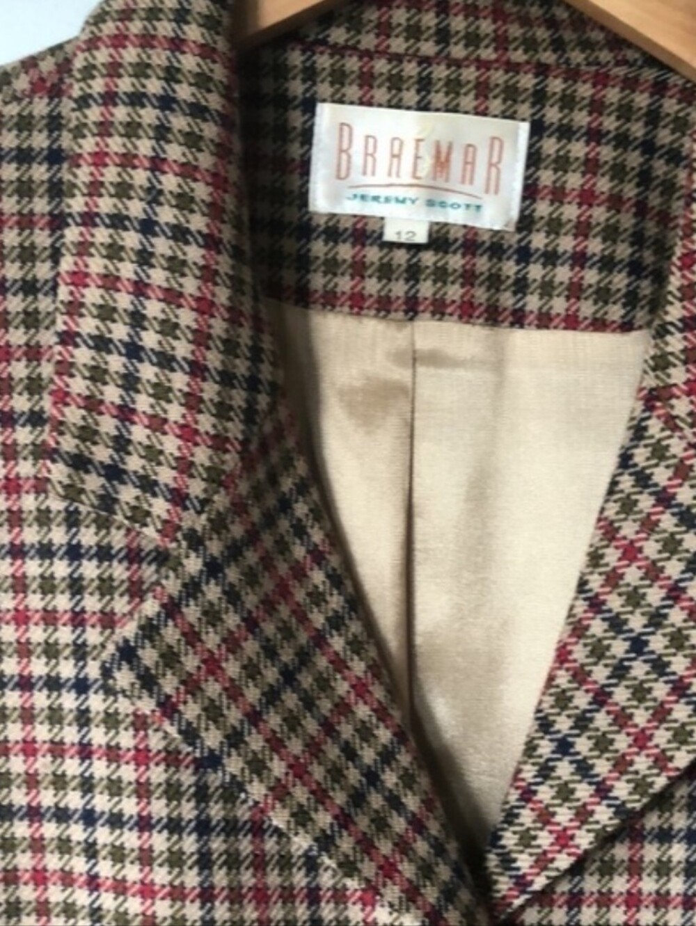 Vintage oversized wool houndstooth blazer - Picture 2 of 9